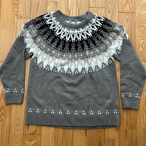 Patterned Grey Sweater